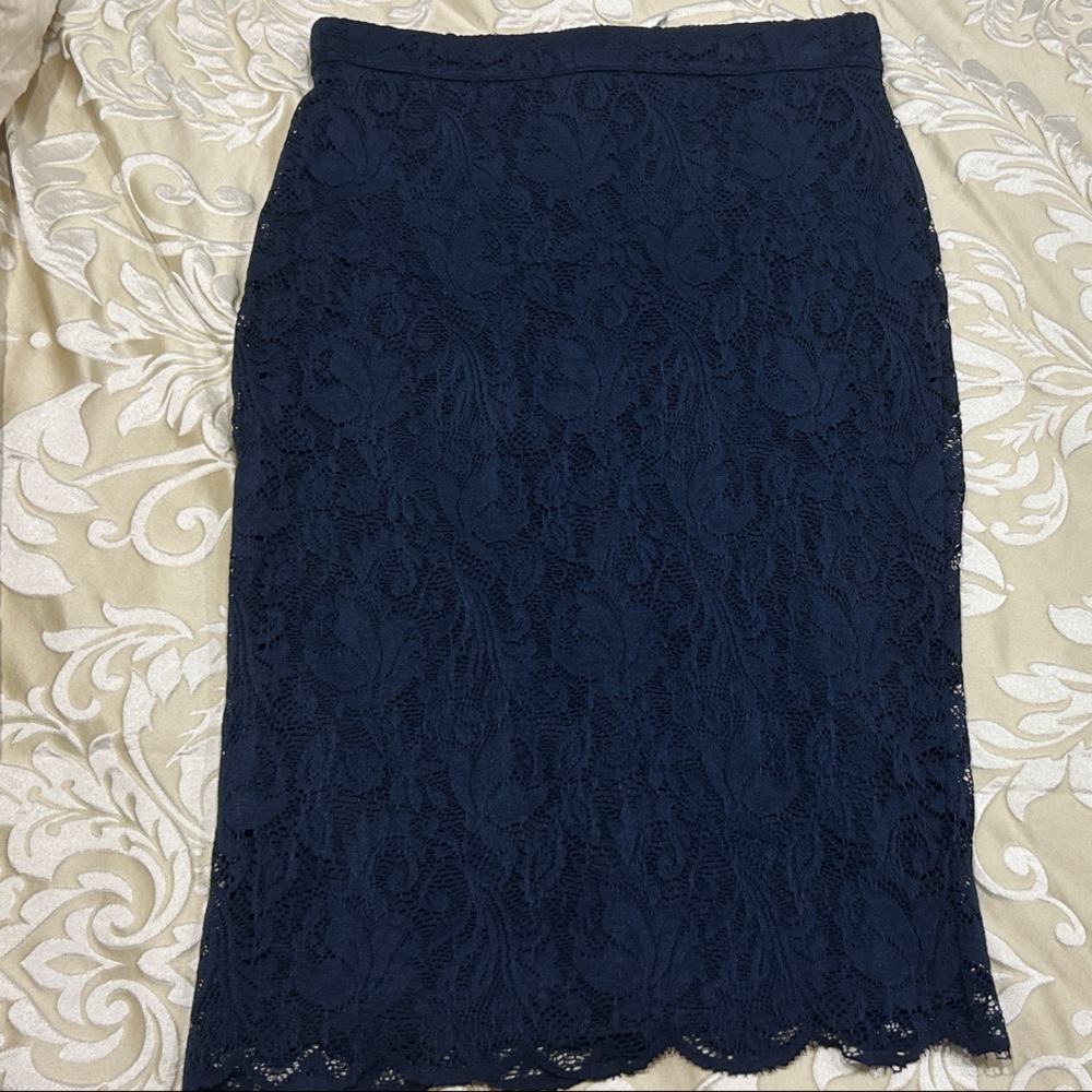 Venus Navy Lace Skirt